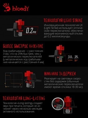  A4Tech Bloody B865R  / USB for gamer LED