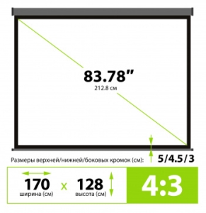  Cactus 128x170.7 Wallscreen CS-PSW-128X170-SG 4:3 -  