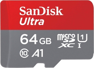   microSD 64GB SanDisk microSDXC Class 10 Ultra UHS-I A1 140MB/s