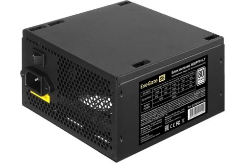   600W ExeGate 80 PLUS 600PPH-LT-S-OEM (ATX, APFC,  82% (80 PLUS)SC, 12cm fan, 24pin,