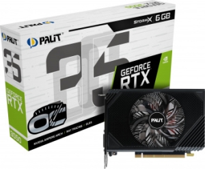  Palit RTX3050 STORMX OC 6Gb NVIDIA GeForce RTX 3050 6Gb PCI-E 4.0 96bit GDDR6 1042/14000 