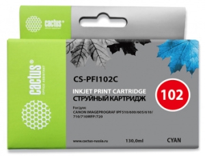   Cactus CS-PFI102C  (130)  Canon IP iPF500/iPF600/iPF700/ MFP M40/iPF765/