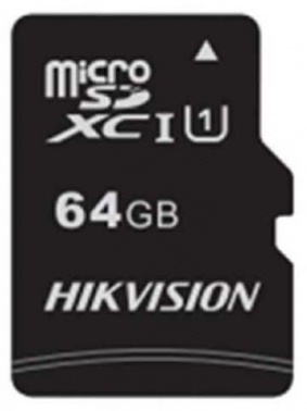 Флеш карта microSDHC 64GB Hikvision HS-TF-C1(STD)/64G/Adapter <HS-TF-C1(STD)/64G/Adapter> (с SD ада
