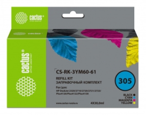   Cactus CS-RK-3YM60-61  4x30  HP DeskJet 2710/2120/2721/2722