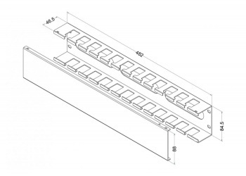   Hyperline CM-2U-MLF-COV 2U .:19 .:46.5