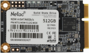  SSD mSATA Netac 512Gb N5M Series  Retail (SATA3, up to 540/490MBs, 3D T
