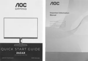  23.8 AOC Gaming 24G4X IPS 1920x1080, 180 , 1 , 16:9, 300 /2, 2HDMI, 1DP,   