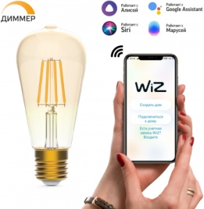    Gauss Smart Home DIM E27 ST64 Golden 7  1/10/40