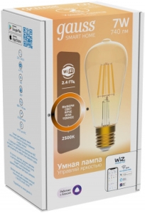    Gauss Smart Home DIM E27 ST64 Golden 7  1/10/40