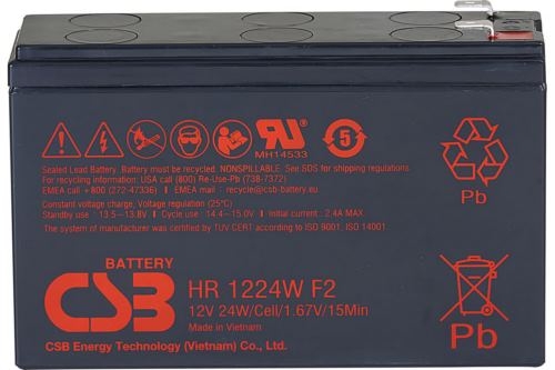 Батарея CSB HR 1224W (12V, 5.5Ah)