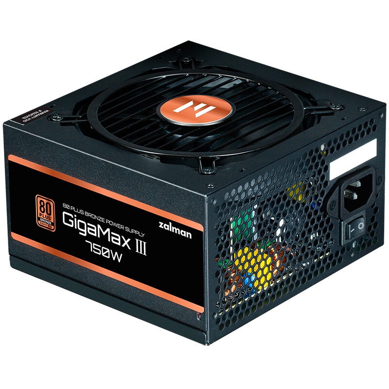 Блок питания Zalman ZM750-GV3, 750W, ATX12V v3.0, Gen 5.0, APFC, 12cm Fan, 80+ Bronze, Retail