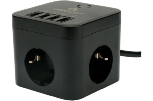   Cablexpert Cube CUBE-3-U4-B-1.5, 3, 10, 4USB, 1.5, . 4+, , 