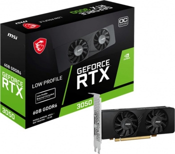  MSI RTX3050 LP 6G OC NVIDIA GeForce RTX 3050 6Gb 128bit PCI-E 4.0 GDDR6 1492/14000 HDMIx2