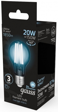   Gauss Filament 20 .:E27  220B .... (.:10)