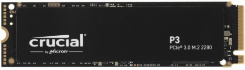  SSD Crucial 500Gb M.2 P3 <CT500P3SSD8> (PCI-E 3.0 x4, up to 3500/1900MBs, 3D NAND, NVMe, 