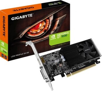  Gigabyte GV-N1030D4-2GL NVidia GeForce GT 1030, 2Gb DDR4/64-bit, PCI-Ex16 3.0, DVI-Dx1, H