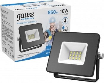   GAUSS 613100310 LED 10W 700lm IP65 6500  1/60
