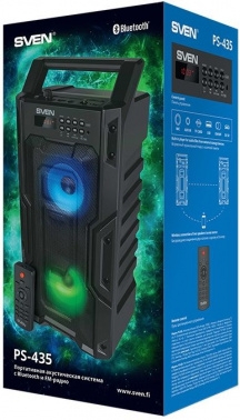   SVEN PS-435 2.0   (2 x 10W, TWS, Bluetooth, FM, USB, microSD, LED-, 