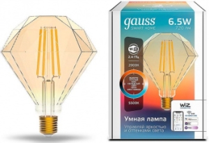   Gauss  Smart Home DIM+CCT E27 Diamond Golden 6,5  2000-5500 1370112