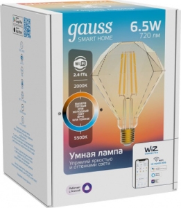   Gauss  Smart Home DIM+CCT E27 Diamond Golden 6,5  2000-5500 1370112