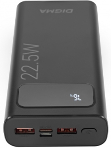   Digma DGPF20A 20000mAh QC3.0/PD3.0 22.5W 3A 2xUSB-A/USB-C  (DGPF20A22PBK