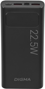   Digma DGPF20A 20000mAh QC3.0/PD3.0 22.5W 3A 2xUSB-A/USB-C  (DGPF20A22PBK