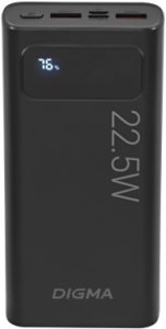   Digma DGPF20A 20000mAh QC3.0/PD3.0 22.5W 3A 2xUSB-A/USB-C  (DGPF20A22PBK