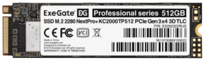  SSD  ExeGate EX282322RUS NextPro+ KC2000TP512 Gb M.2 2280  3D TLC (PCI-E x4)