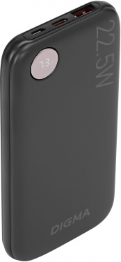   Digma DGPF10B 10000mAh QC3.0/PD3.0 22.5W 3A USB-A/USB-C  (DGPF10B22PBK)