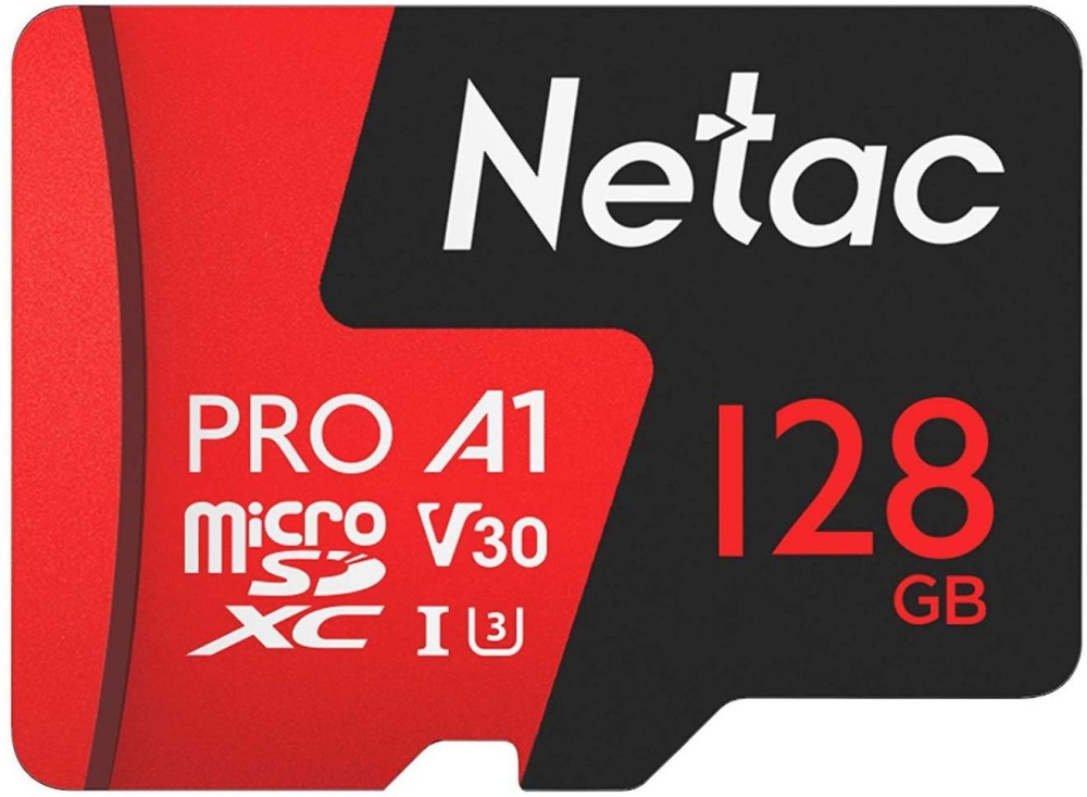   MicroSD card Netac P500 Extreme Pro 128GB, retail version w/SD adapter
