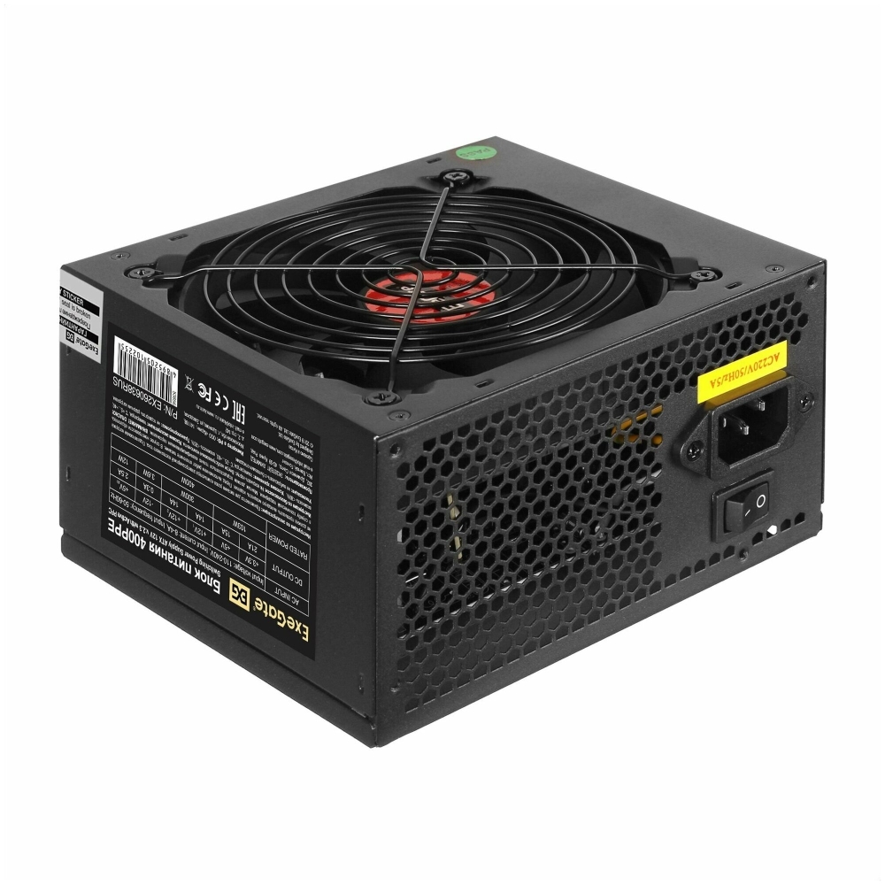   Exegate EX260638RUS   400W Exegate 400PPE, ATX, black, APFC, 12cm, 24p+4p, P