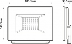   GAUSS 613120350  Gauss Elementary 50W 3510lm IP65 6500 