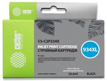Картридж струйный Cactus CS-C2P23AE №934XL черный для HP DJ Pro 6230/6830 (30мл)