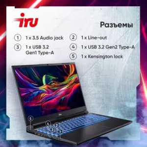  IRU  15ALC Core i5 12500H 16Gb SSD512Gb NVIDIA GeForce RTX 3060 6Gb 15.6 IPS FHD (192
