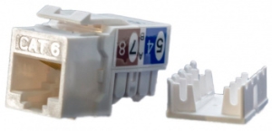  Keystone Jack Hyperline KJ9-8P8C-C6-90-WH RJ-45(8P8C),  6, 