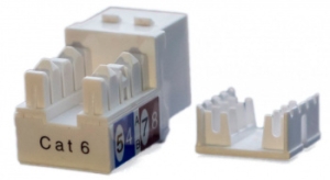  Keystone Jack Hyperline KJ9-8P8C-C6-90-WH RJ-45(8P8C),  6, 