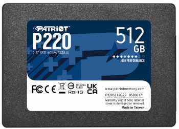  SSD Patriot P220 512GB, SATA 2.5, P220S512G25, 550/500, RET