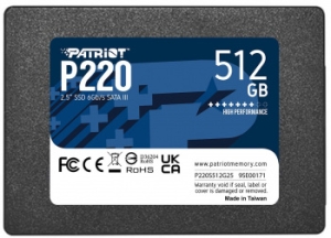  SSD Patriot P220 512GB, SATA 2.5, P220S512G25, 550/500, RET