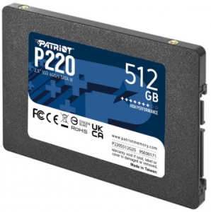  SSD Patriot P220 512GB, SATA 2.5, P220S512G25, 550/500, RET