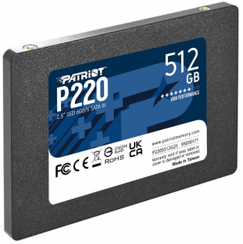  SSD Patriot P220 512GB, SATA 2.5, P220S512G25, 550/500, RET