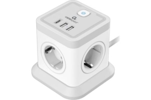   Cablexpert Tower, TWR-4-CU2-W-2, 4, 10, 1xType-C PD, 20, 2USB, 2, . 2+,