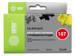   Cactus CS-PFI107Y  (130)  Canon IP iPF670/iPF680/iPF685/iPF770/iPF780/i