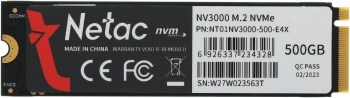  SSD Netac 500GB M.2 2280 NV3000 NVMe PCIe NT01NV3000-500-E4X (heat sink)