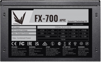  Formula ATX 700W FX-700 (24+4+4pin) APFC 120mm fan 7xSATA RTL