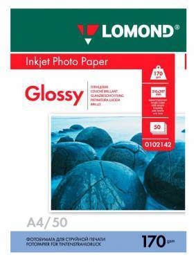 Фотобумага LOMOND Одностороняя Глянцевая 170 г/м2 A4/50л.