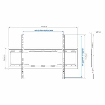  Arm media STEEL-1 new black, , 32-90, max 60 , VESA 600x400 