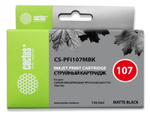   Cactus CS-PFI107MBK   (130)  Canon IP iPF670/iPF680/iPF685/iPF77