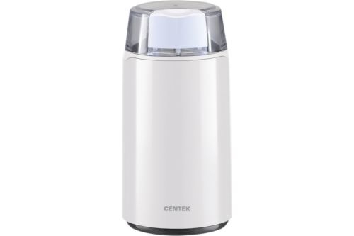 Кофемолка Centek CT-1360 White (белый) 250Вт, 45 г, 5 ЧАШЕК АРОМАТНОГО КОФЕ, прозрачная крышка