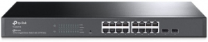  TP-Link Jetstream 16-port gigabit smart switch with 2-gigabit uplink ports