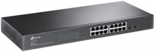  TP-Link Jetstream 16-port gigabit smart switch with 2-gigabit uplink ports